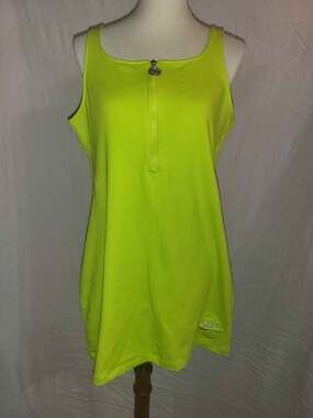 Nike Neon Yellow Half-Zip Sleeveless Air Top